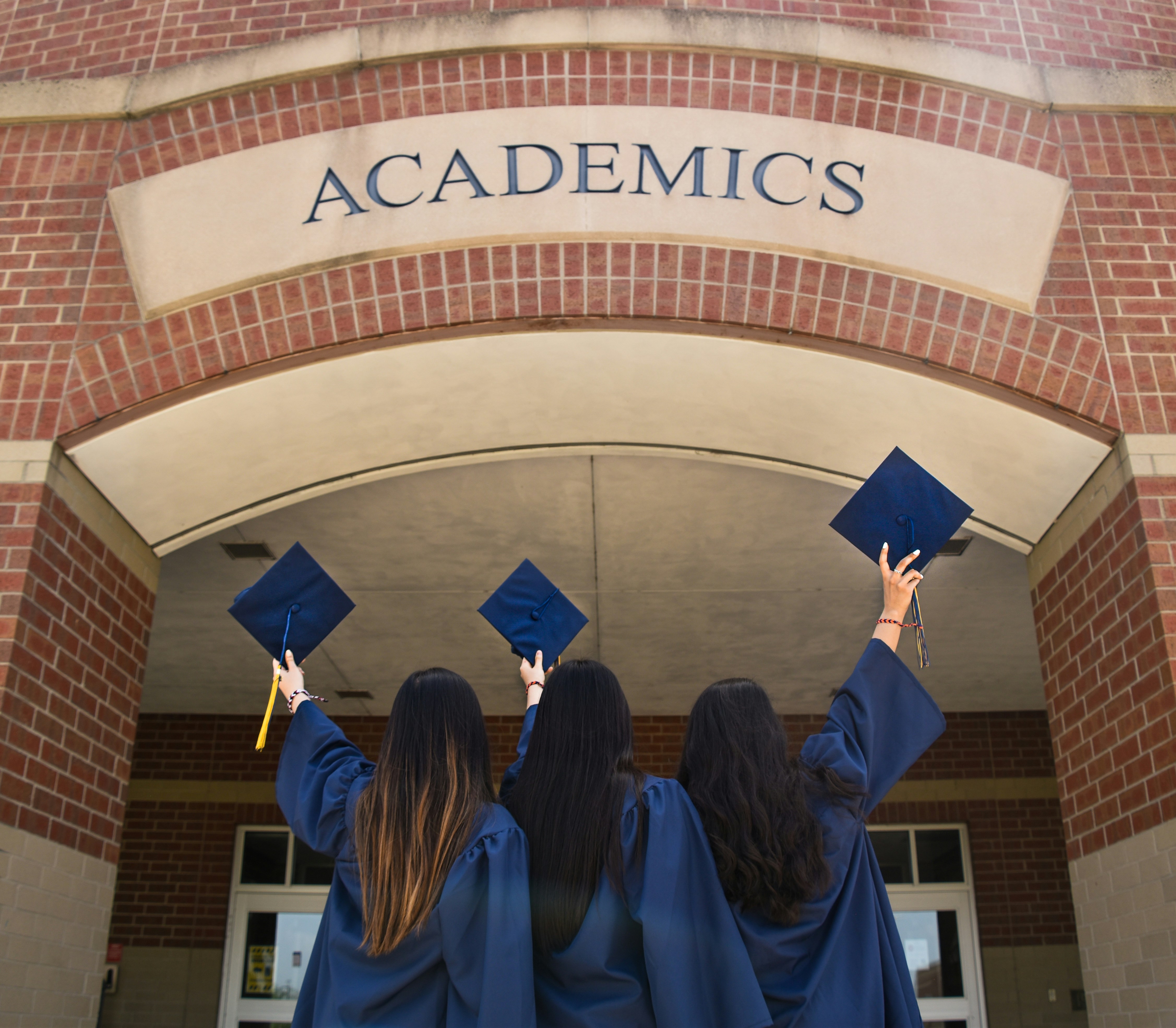 Graduate in cap and gown